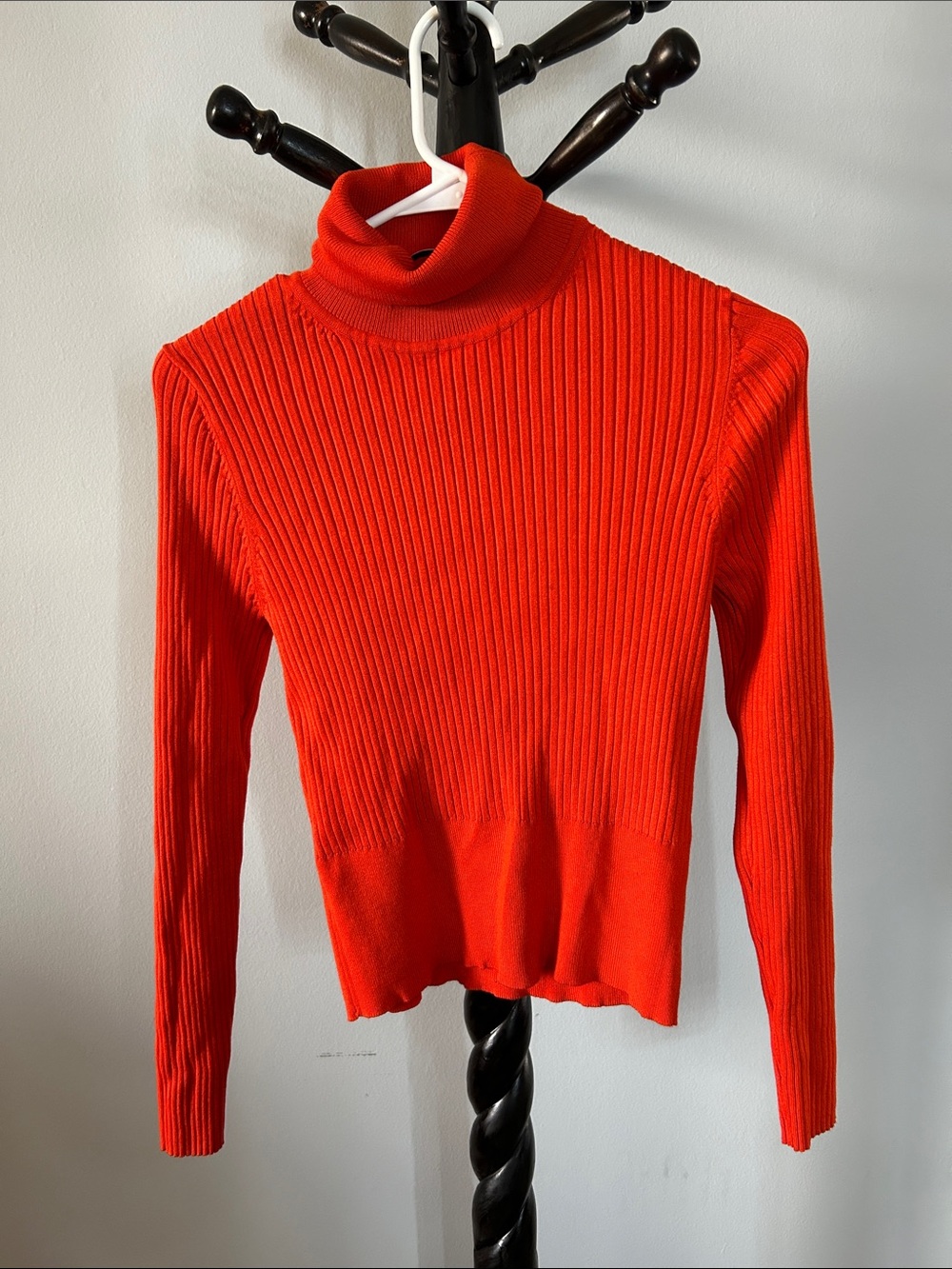 Zara Ribbed Turtleneck Sweater - blood orange 21.T